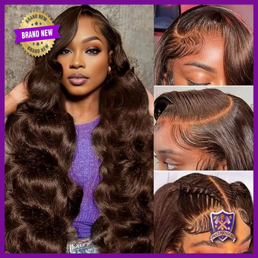 30 Inch Human Hair Lace Front Wig 200 Density Body Wave Pre Plucked